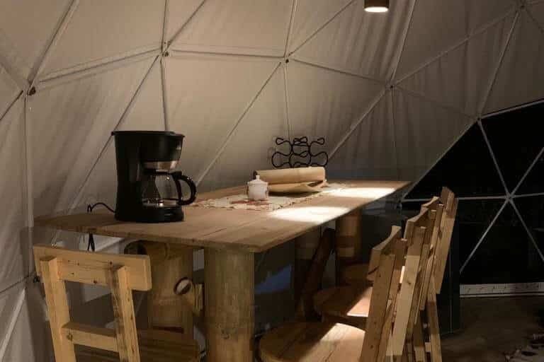 Glamping barra desayunador